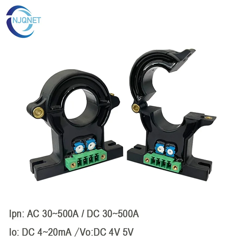 QNDBK1 21 Clamp Sensor AC or DC/4 20mA or 4V 5V Split Core Current Sensor 30A 100A 200A 300A 400A 500A Current Transmitter  24V (1600913499323)