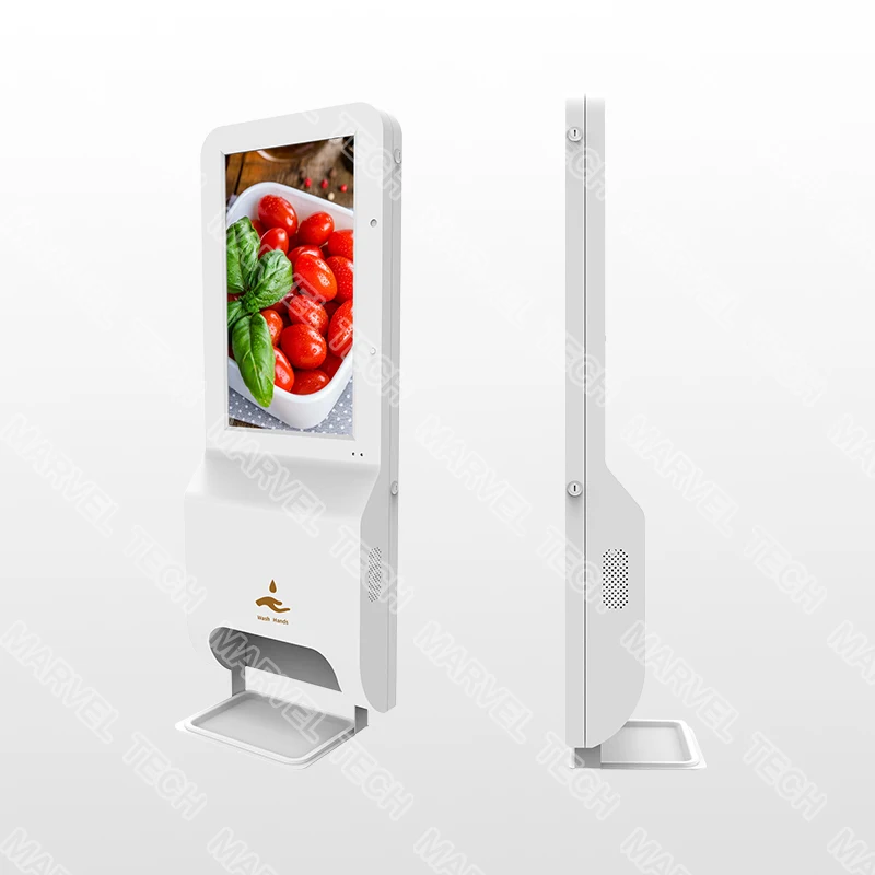 Настенный напольный Бесконтактный автоматический диспенсер с ЖК-дисплеем и подставкой для антисептиков