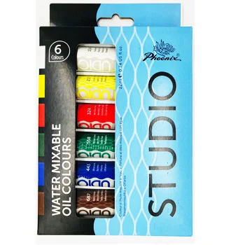 Fast Seller Water mixable Oil Paints High Quality Aluminum Choice Painting Phoenix Studio Oil colours 6 colours 22ml