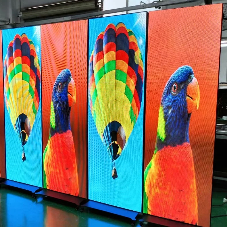 HD Indoor Portable Led Advertising Poster  P2 P2.5 P3 P4 Standing  Display  Led Poster Mirror Led Screen For Shop Advertising