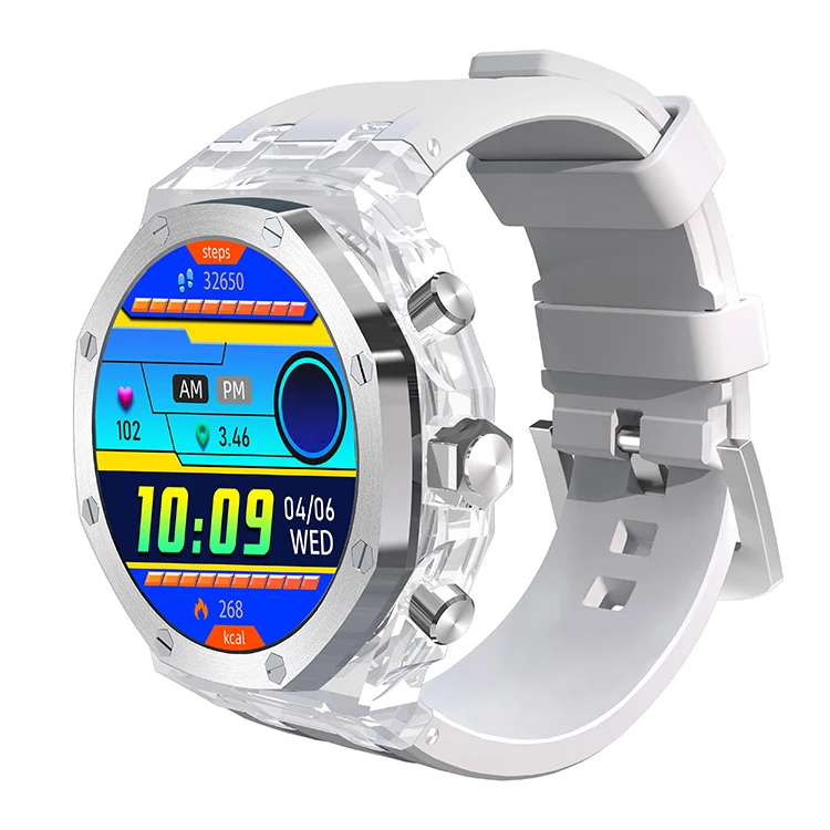 Wireless Charging Round WS37 Watch 1.43inch Amoled Display Smart Blood GLU Health Tracking Watches with Calling