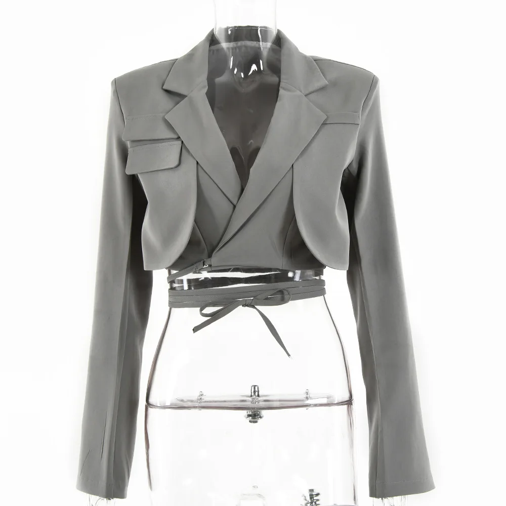 2021 новая весенняя женская обувь в деловом стиле; Женская блузка с v-образным вырезом с длинными рукавами в стиле пэчворк панелями ленты белый пиджак, пальто, костюм, пиджак