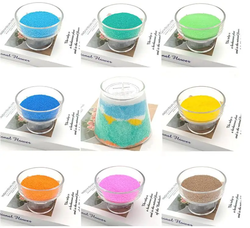 Ice flower wax Candle Material Kit sand painting DIY glass jar sand wax candle handmade