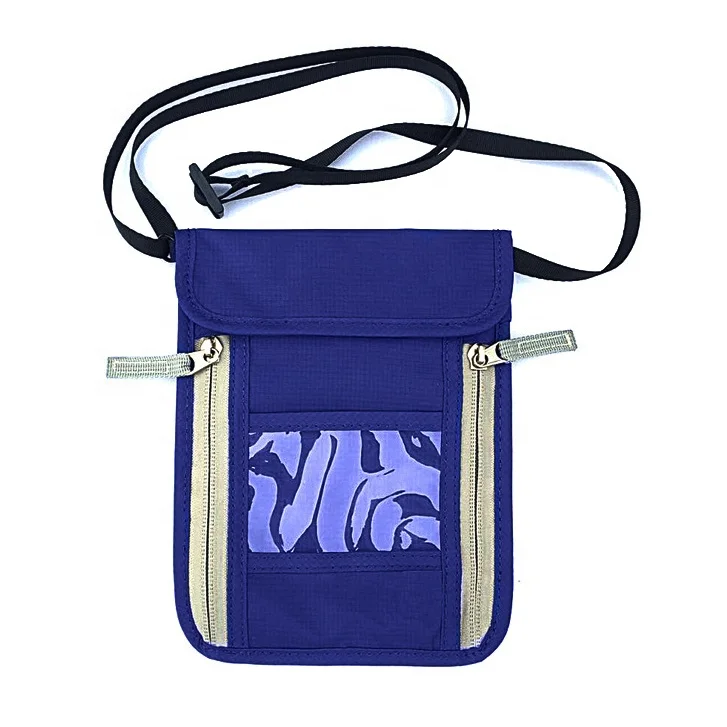 Travel Neck Wallet with RFID Blocking - Water-Resistant Ripstop Nylon, Flexible Storage for Passport Travel Pouch