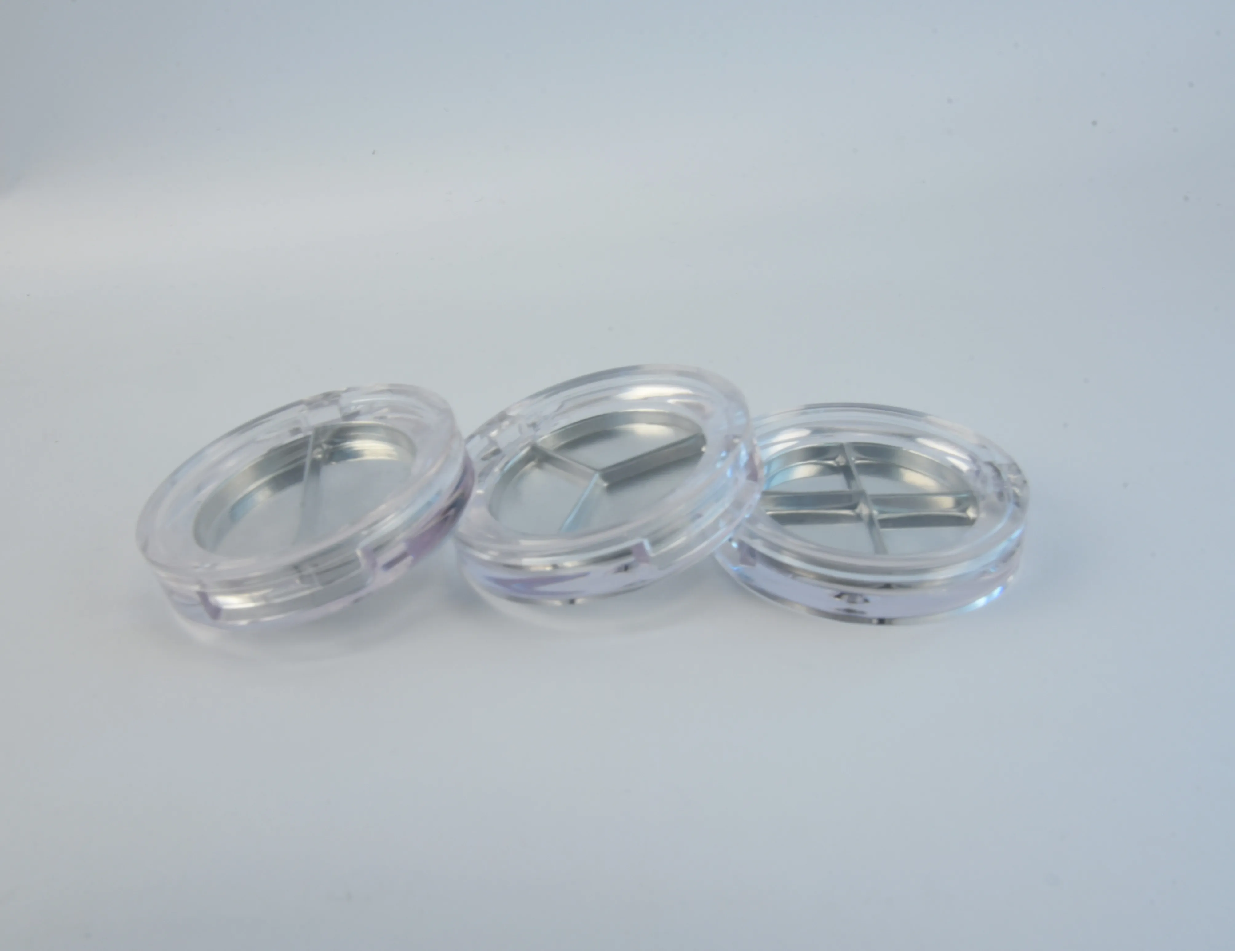 Empty plastic  30 mm transparent empty make up single pan blush round powder compact case small eye shadow case