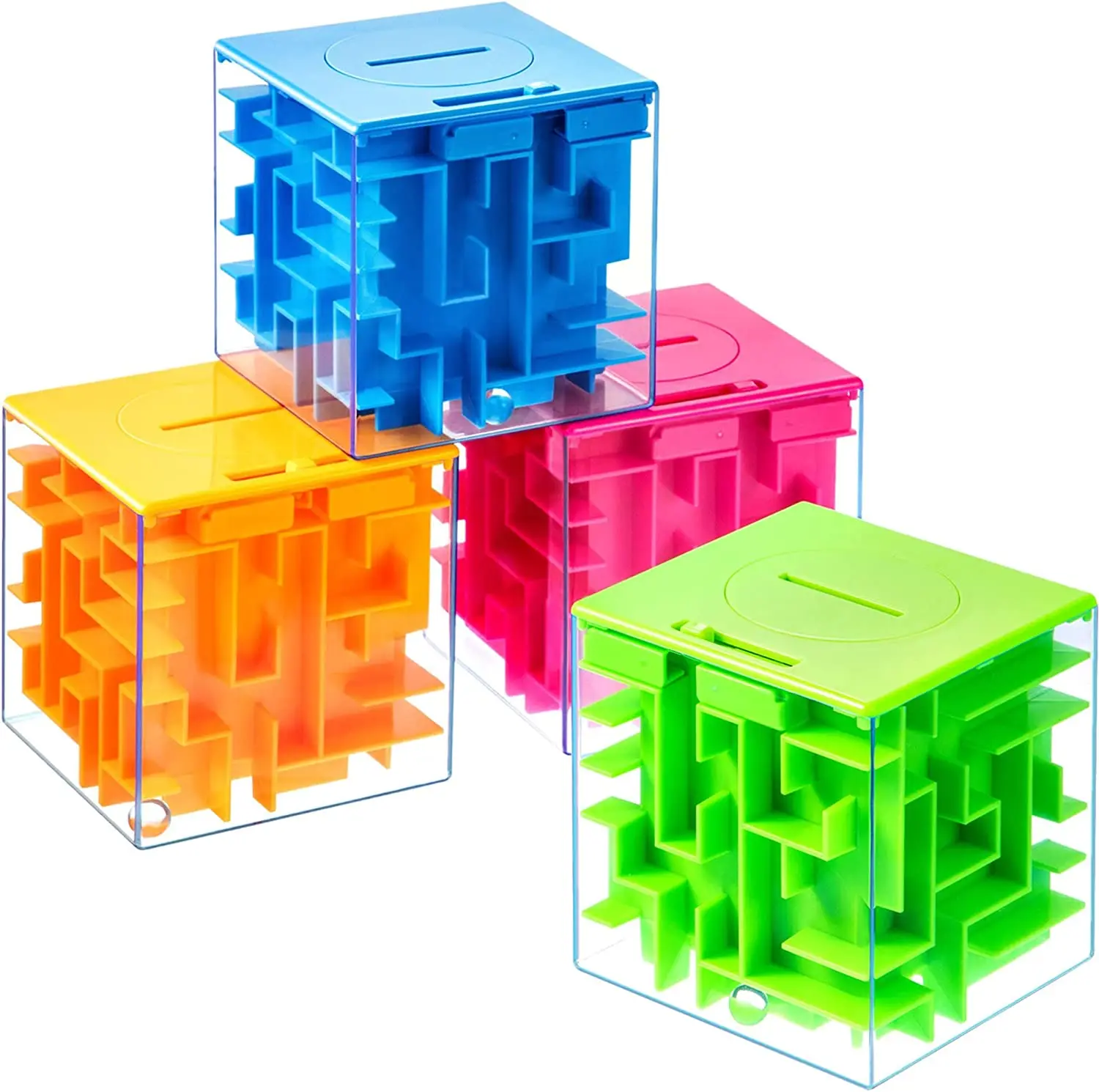 Plastic 3D Palm Maze toys Magic Cubes Puzzle Toys Kids Educational Toys For Kids Maze Money Box
