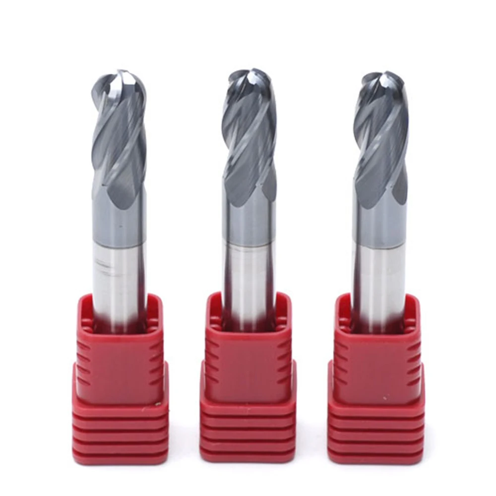 Hrc45/55/65 Cutting Tool Carbide milling cutter1 2 3 4 flutes pcd flat end mill ball For Metal Milling Cutter Router Bits