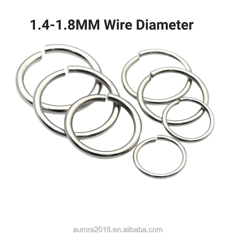 304 Stainless Steel Jump Ring 1000pcs Openable Close Jump Rings Diameter 2 to 30mm Jump Rings for Jewelry Making