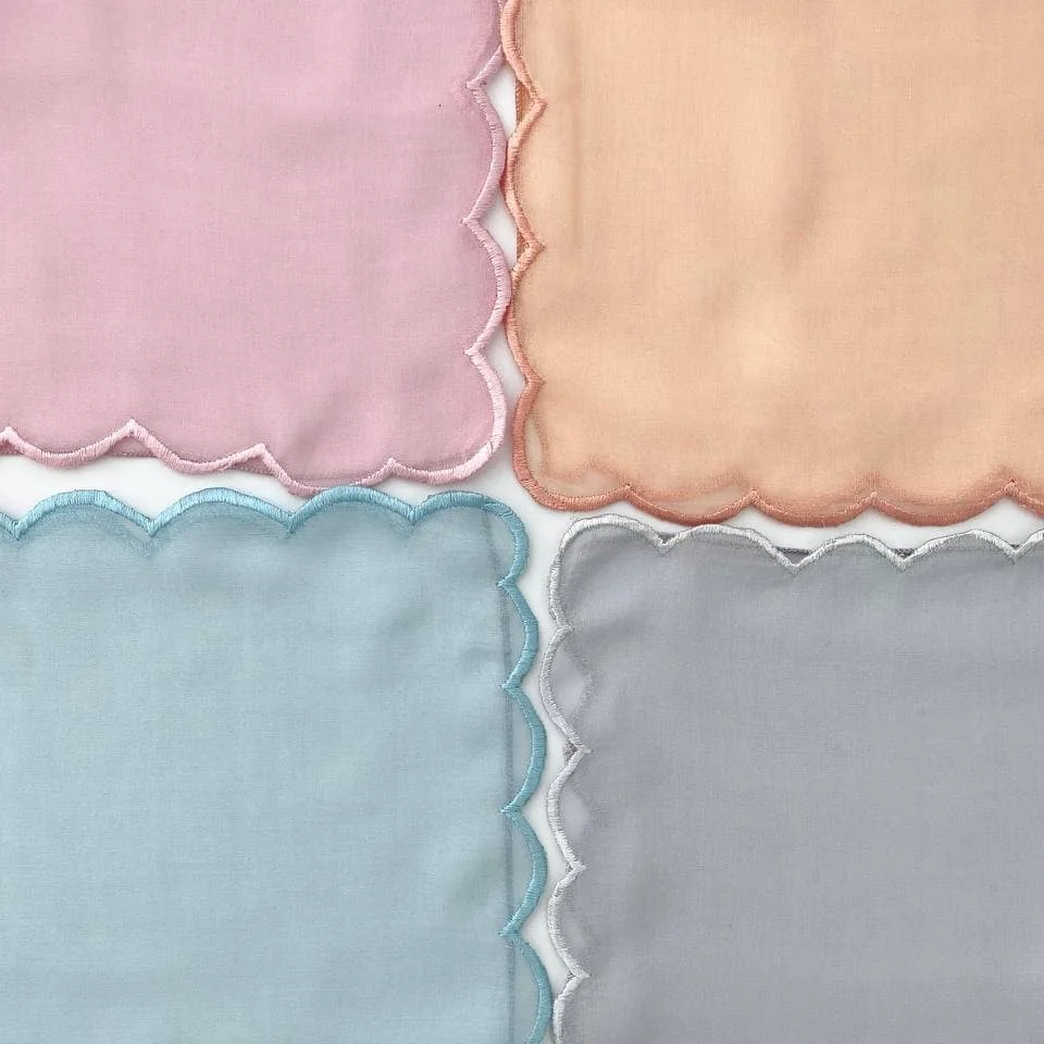 Customized scallop luxury hijab chiffon scarf plain chiffon scarves shawl hijab women square 90*90cm premium chiffon hijab 2022