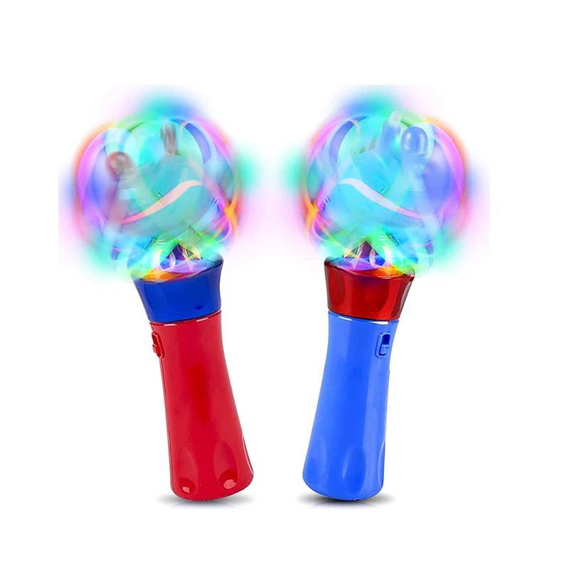 Light Up Magic Toy Wands for Kids Boys Girls Flashing LED Spinning Wands Batteries Included Fun Gift Birthday Party Favor