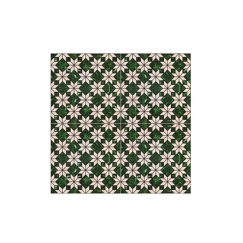 New mosaic tile 300X300 dark green marble pattern tile homestay balcony floor tile