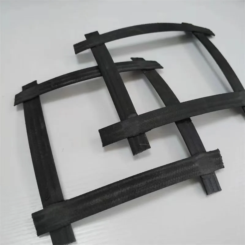 PET welded geogrid for road and railway slope treatment and reinforcement, reinforced bidirectional steel plastic grid
