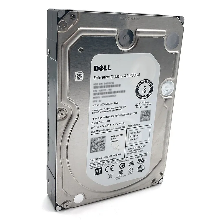  original SAS SATA Dell hard disk 500G 1TB 2TB 4T 6T 8T 300g 600g 12gb HDD 3.5-inch for dell 6GB Enterprise