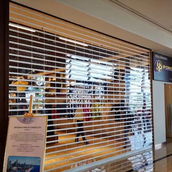 Manufacturer Wholesale Garage Door Transparent Rolling Shutter Door For Commercial Shops