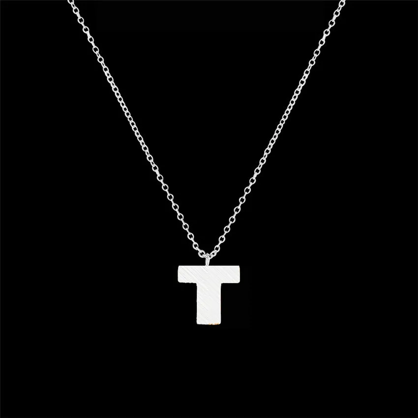 
Custom Stainless Steel Gold Silver Women Men Capital Initial Alphabet Pendants Small Initial Necklace 