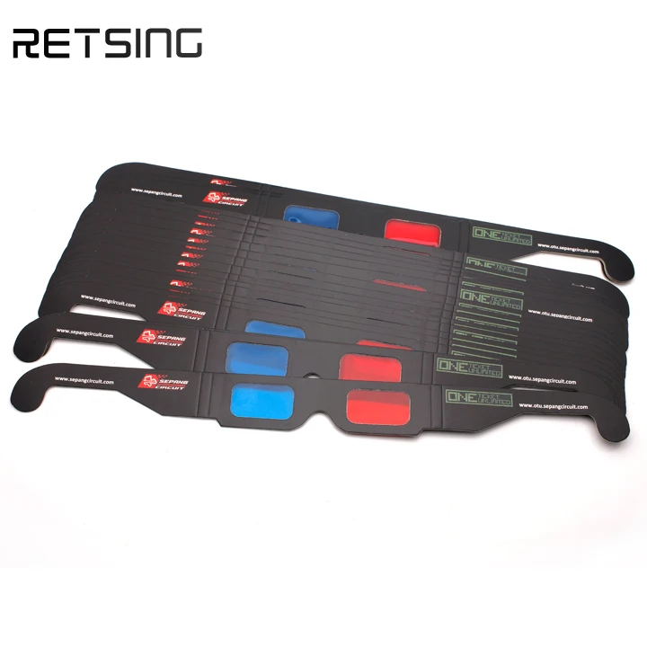 Wholesale Red Blue Custom Logo Eyeglasses Lenses 3D Video Glasses