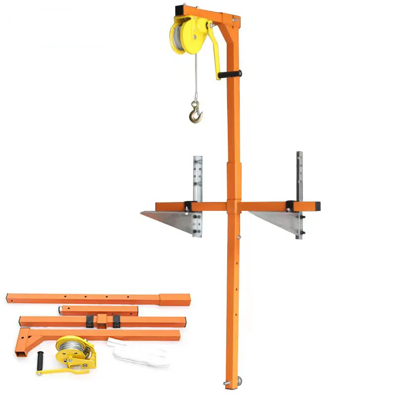 Air-condition external Unit hoisting hanger hand-cranked lifting bracket lifting crane tool hand-cranked with self-locking
