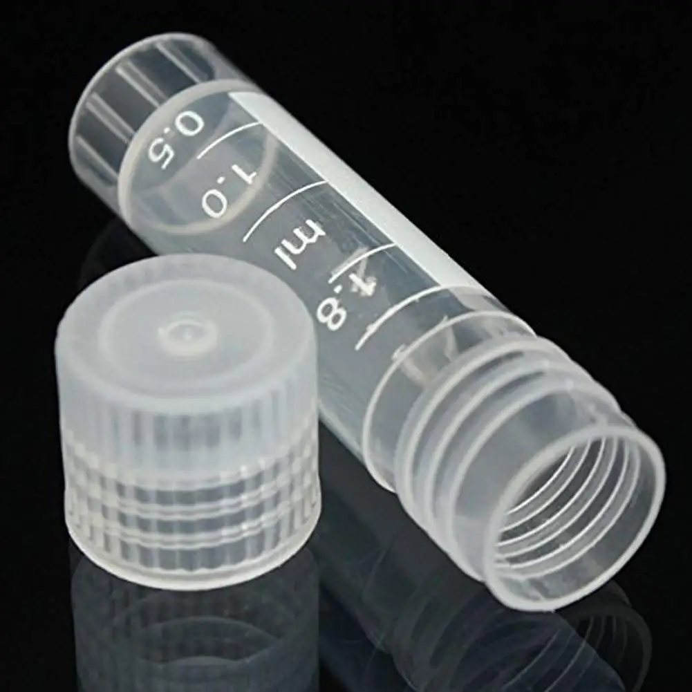 Self Standing Cryogenic Vial Container Sample Tube Cryo Test Tubes with Screw Covers