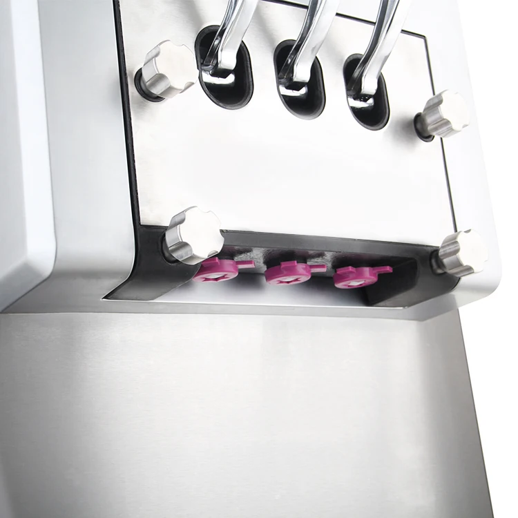 Hot Sale 3 Flavor Soft Ice Cream Machine Commercial Ice Cream Making Snack Machine