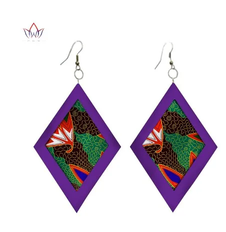 new style Multi color Ankara Ethnic Earrings African Print Fabric Morning Glory Earrings Jewelry Earring for Women WYB272