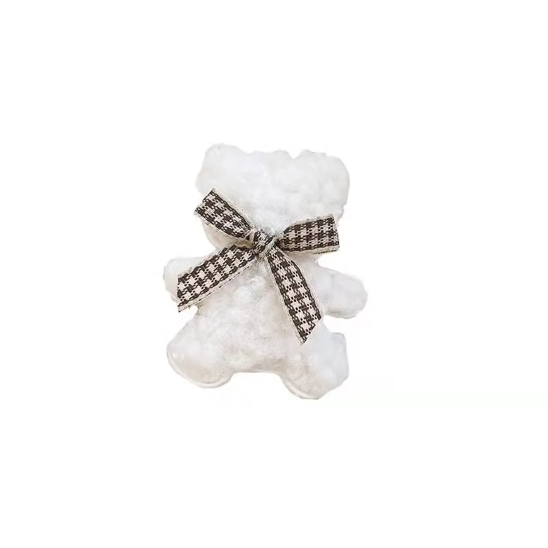 Korean plush bear hairpin Lovely simple side clip girl hairpin hair clip set kids hair accessories