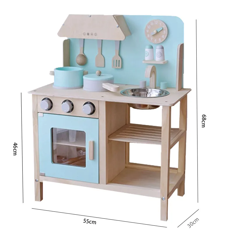Детский игровой домик, кухня, Детская Веселая деревянная мебель, кухня, игровые Игрушки