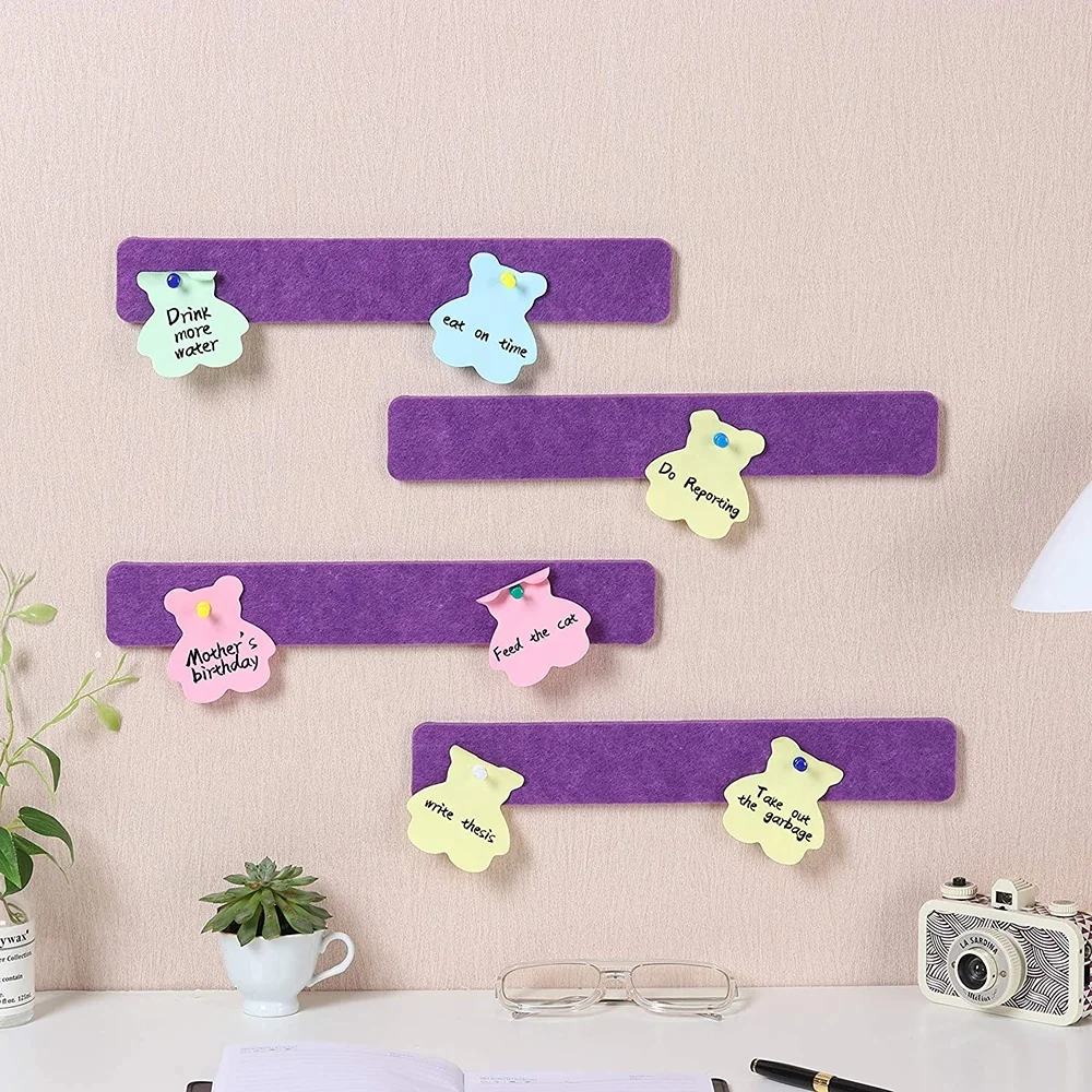 
Supplier self-adhesive felt bulletin board bar strip pin board bar for coffee shop 