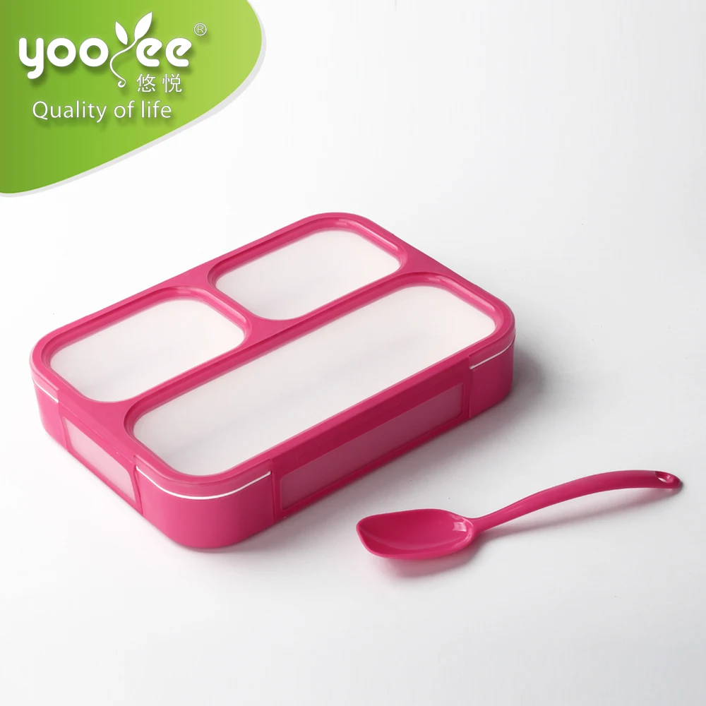 The Newest Food Grade Leakproof Divided Hard Plastic Food Storage Lunch Box for Kids