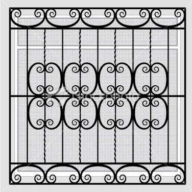 wrought iron window grille