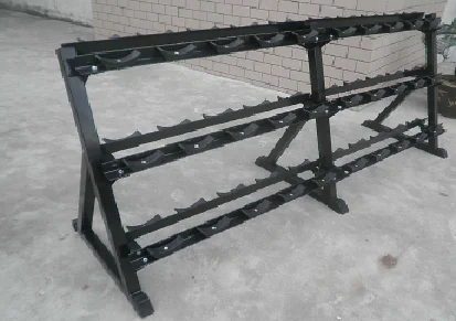 Трехслойная стойка для гантелей профессиональное коммерческое оборудование тренажерного зала заводское фитнеса