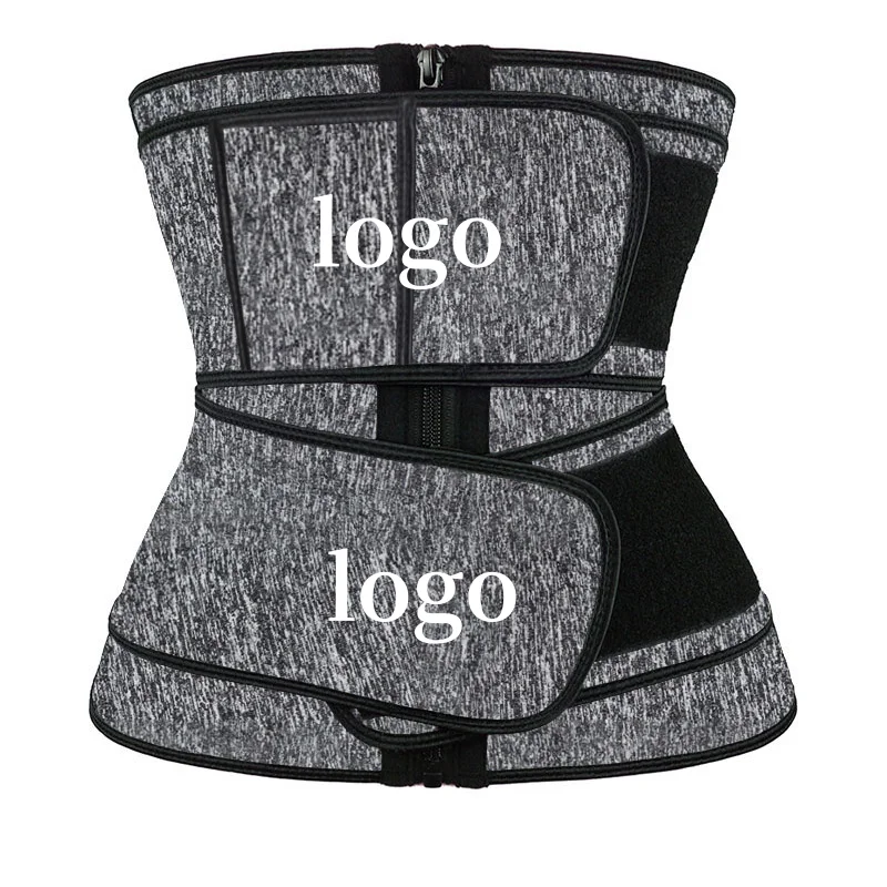 High Quality  Two Strap  Double Belt Slimming Briefs Shaper Belt Neoprene Waist Trainer Women Plus Size Custom Logo