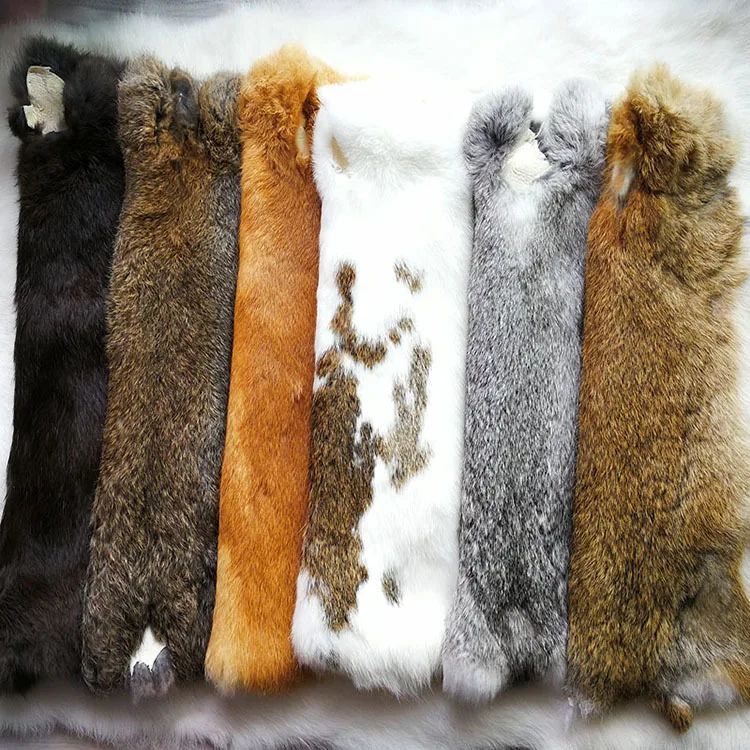 China Supplier Top Quality Real Rabbit Fur Natural Rabbit Skin Rabbit Skin Price With Factory Price