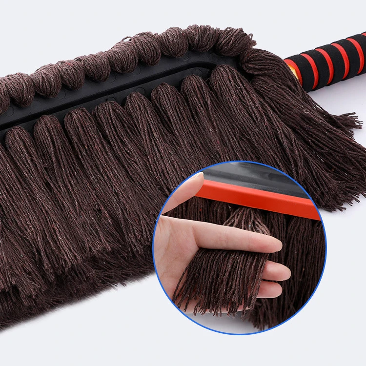 Factory Telescopic Handle Dust Removal Car Cotton Washing Brush Soft Car Cleaning Brush/ Cotton Thread Wax Mop
