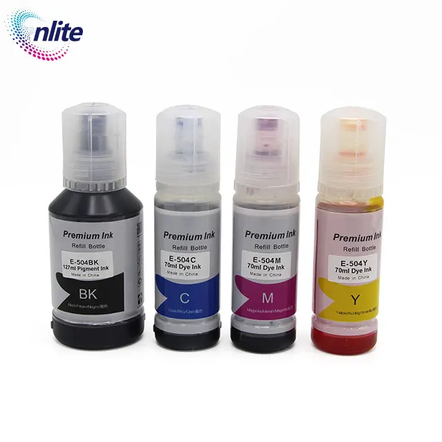 504 Refill Dye Ink For Epson L4150 L4160 Et-7700 Et-7750 L6160 L7160 L7180 Printer