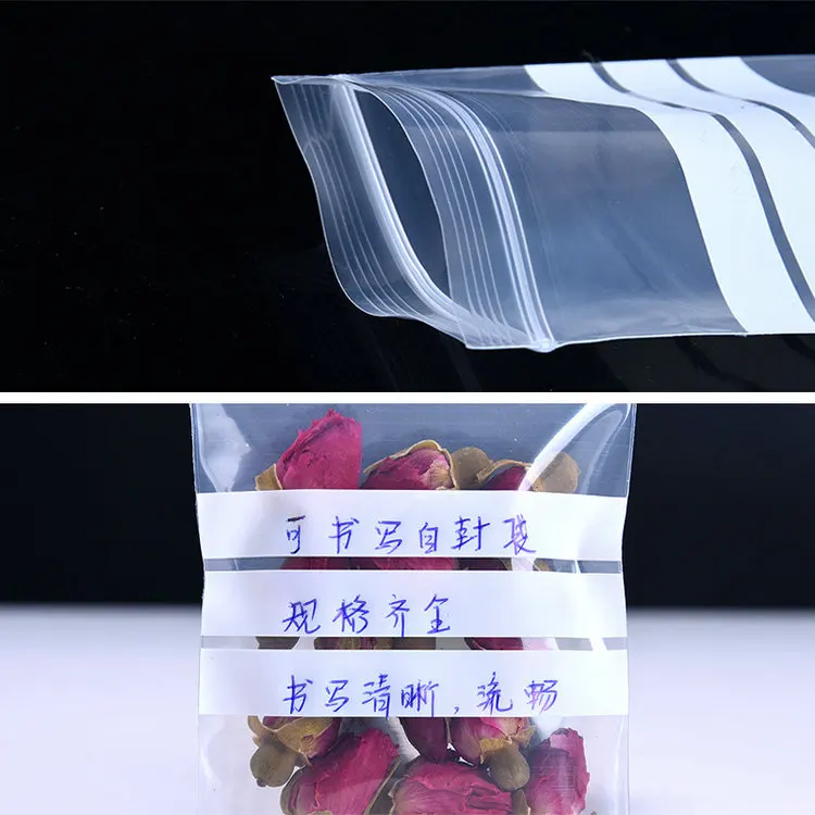 China Custom Transparent Water-resistant Ziplock Plastic Bags