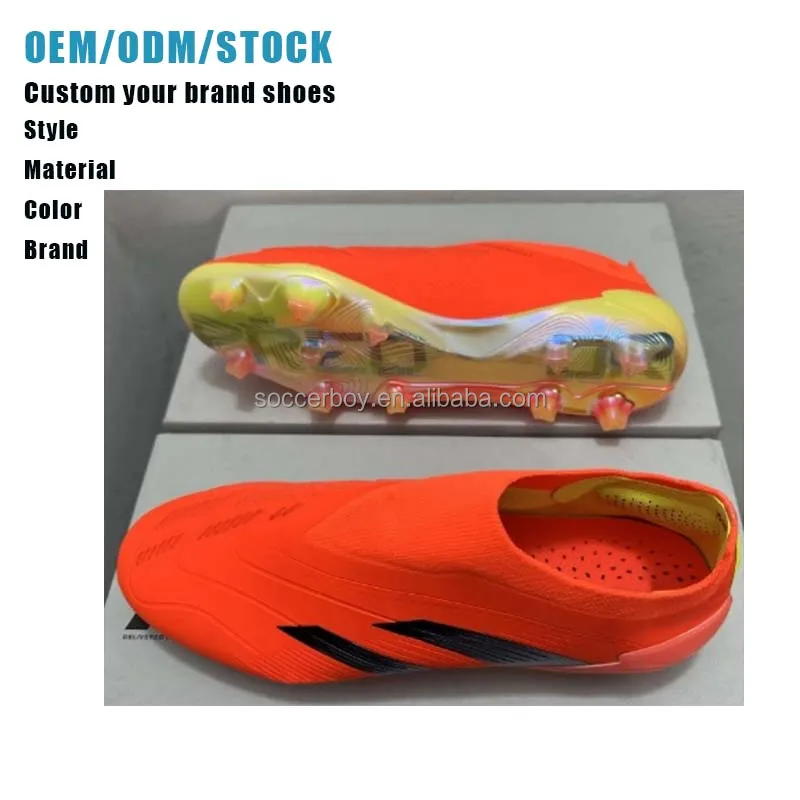 2024 New Factory Brand Men Waterproof  Football Soccer Shoes Cleats Wholesale Custom Football  Shoes Boots