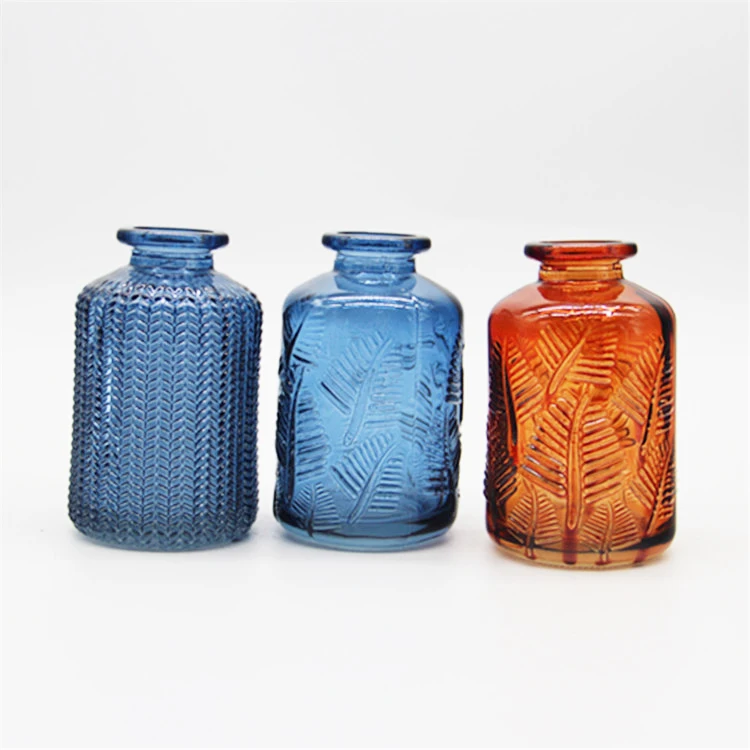 Hot selling amber glass vase  for home decoration antique vase