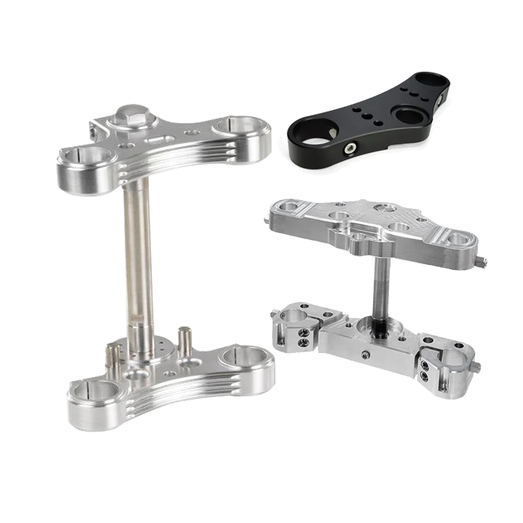 Custom manufacture Aluminum top and bottle clamp fork tube triple trees for motorcycle