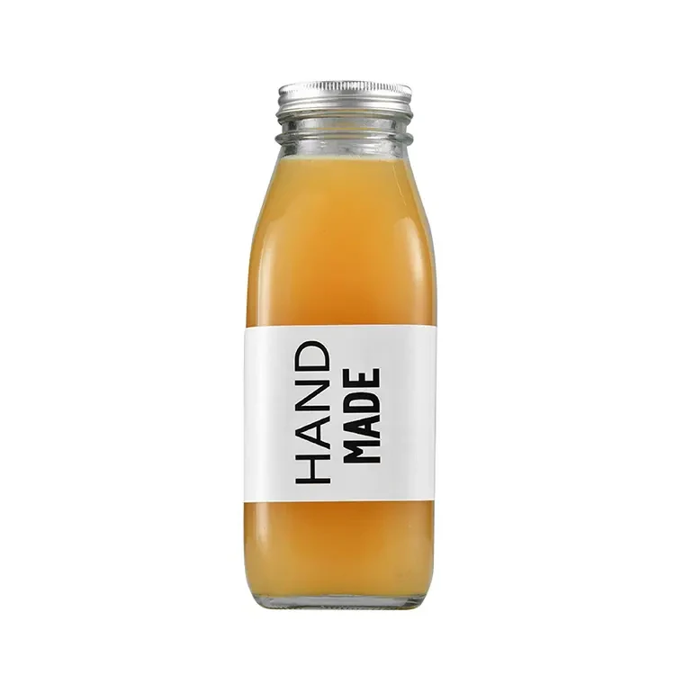 500ml Empty Juice Milk Beverage Glass Bottles Kombucha Glass bottle with Screw Aluminium Cap