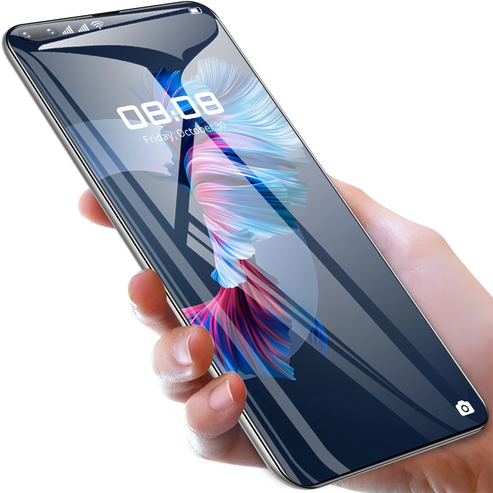2021 Новая глобальная версия P60 Pro 7 8 дюймовый смартфон Deca Core размер экрана 5600 мА/ч 16GB + 512 Dual SIM полный экран Android 11 мобильного телефона держатель сим