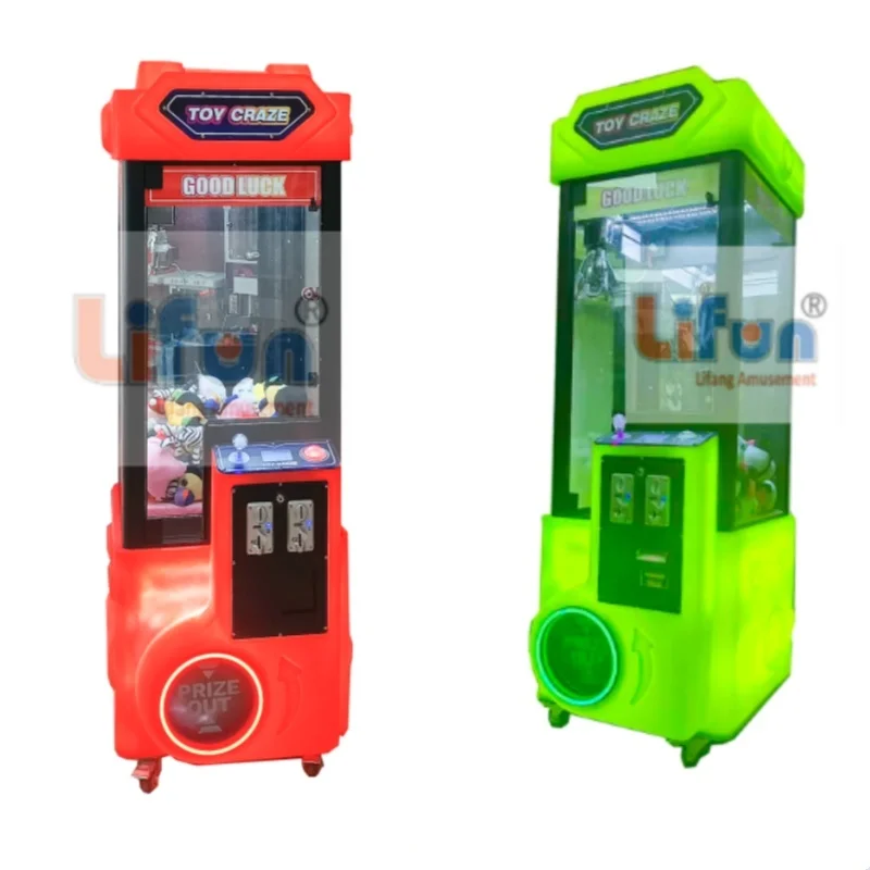 R02 LiFang Amusement Doll Catcher Arcade Vending Colorful Plush Toy Craze Claw Machine With Bill Acceptor And Card Reader Option