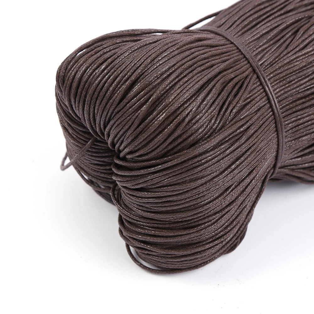 Wholesale customization of 1/1.5/2/2.5mm bundled colored cotton wax thread by manufacturers satin cord