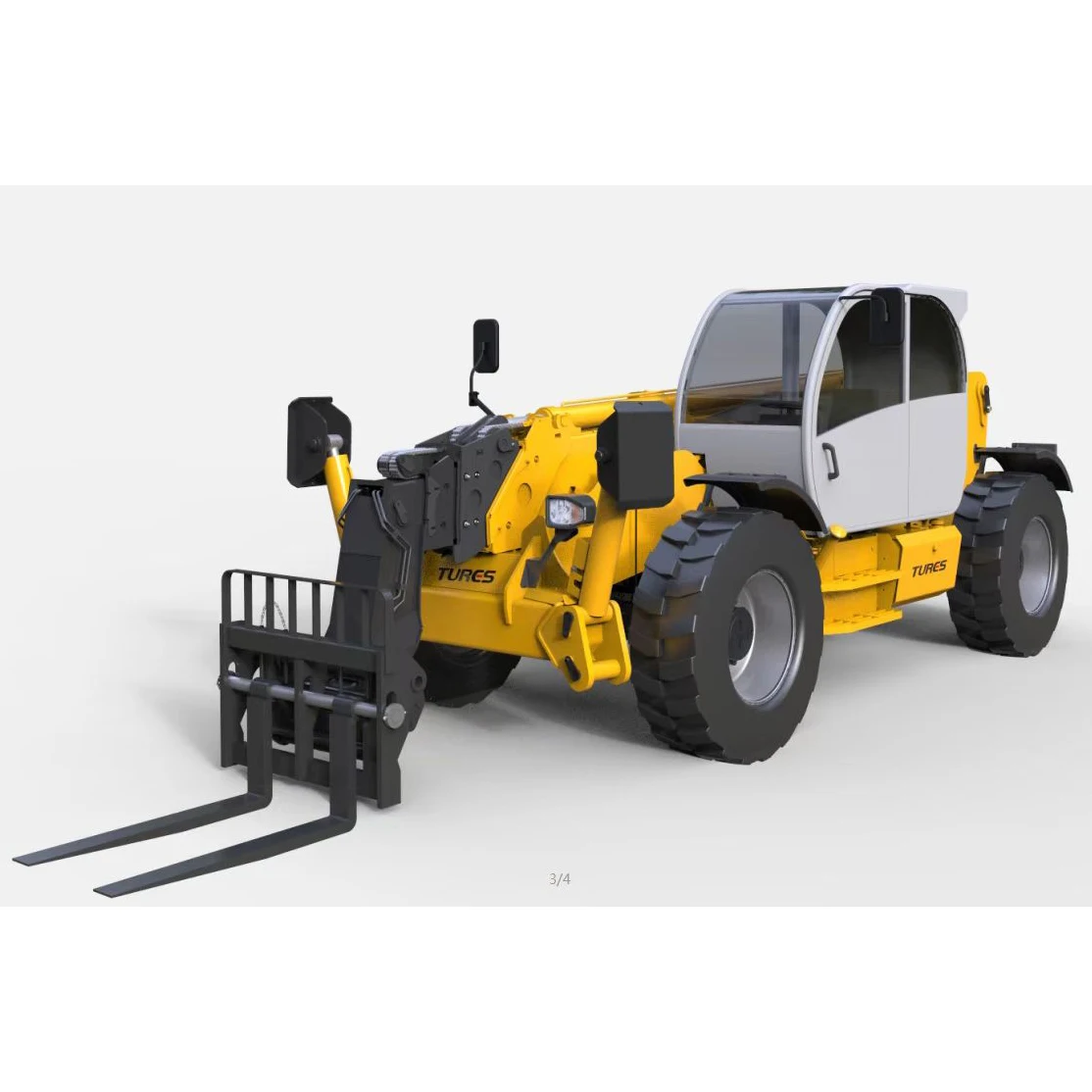 Chinese Telehandler Rotate 4ton Telehandler With Aerial Platforms And Buckets Attachments