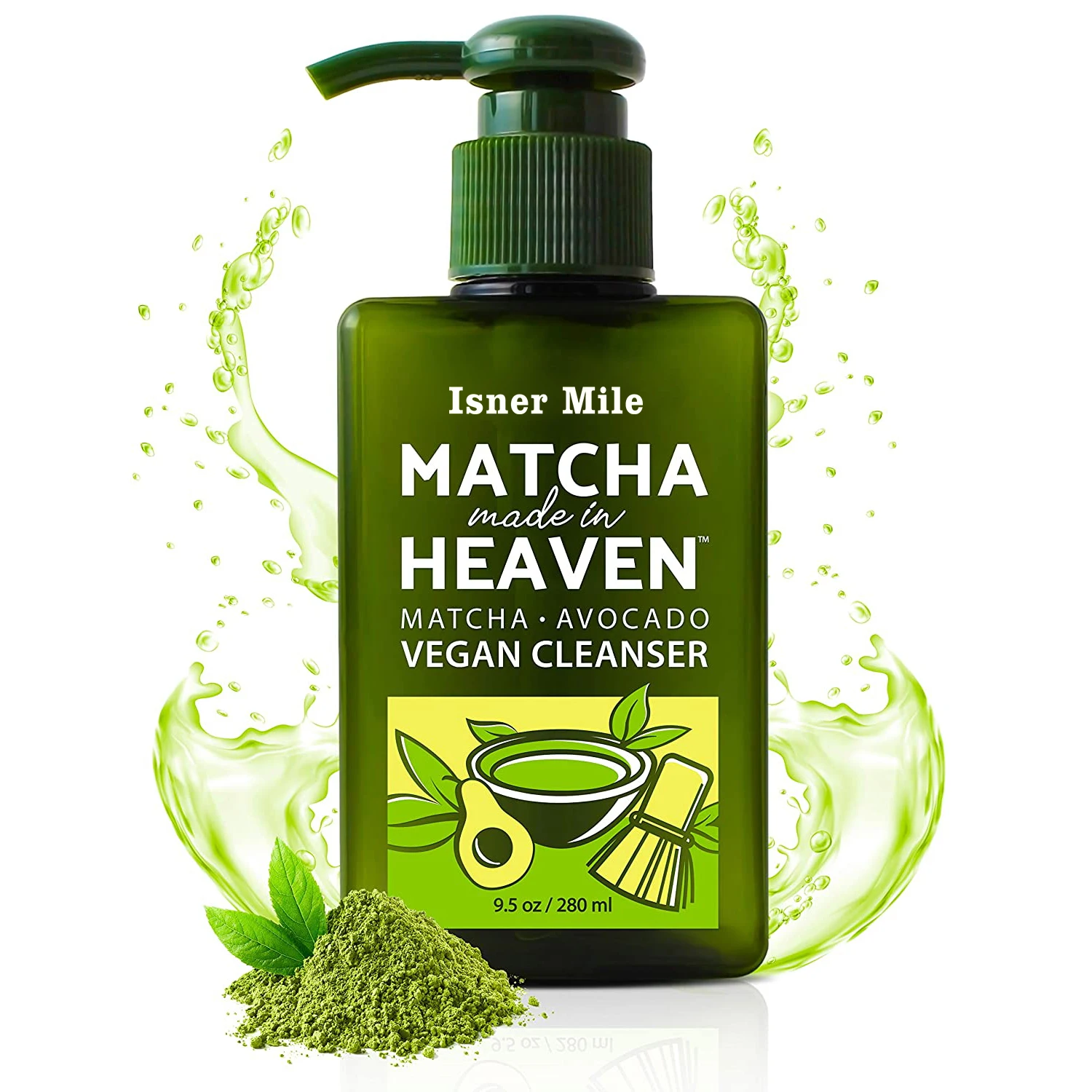 Green Tea Vegan Face Care Gel Cleanser Clears Pores Treats Acne Reduces Pore Facial Wash