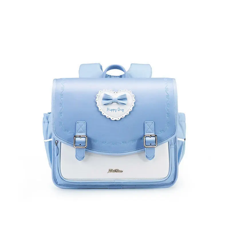 Kids School Backpack Bag British Style Horizontal Light Weight 6 12 Years Old Backpack School Backpack For Children Students