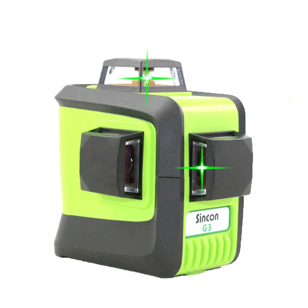 3D Self-Leveling 360 degree Horizontal and Vertical 12 lines Cross Lines green Laser level