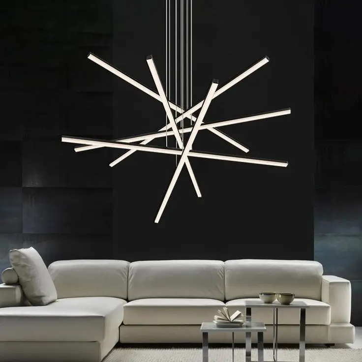 LED pendant light Modern decoration hotels home villa living room chandelier line lights