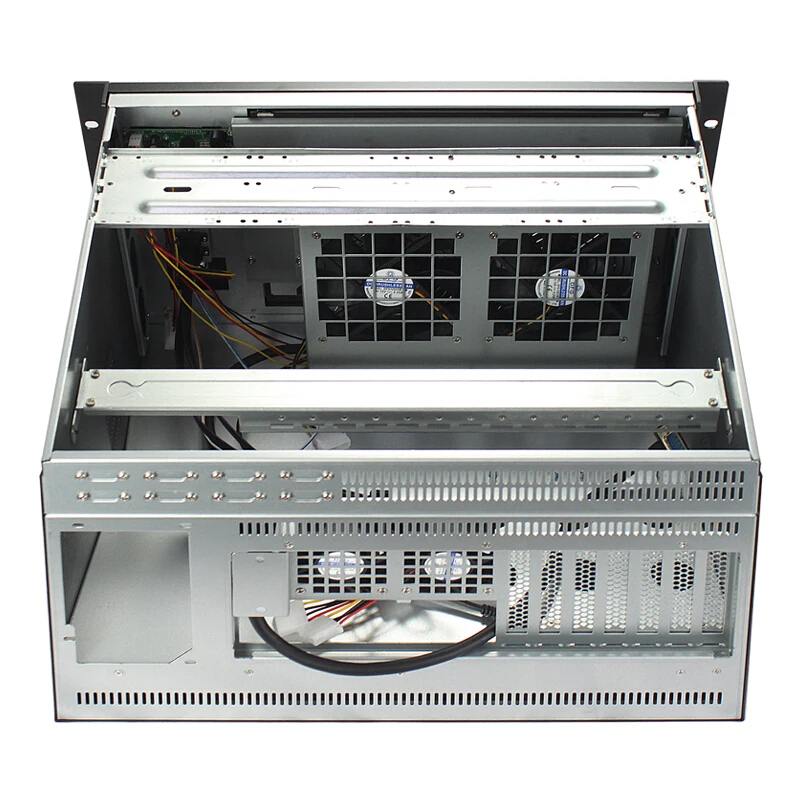 Aluminum GPU 6u server case pc computer industrial rack mount server chassis with LED for monitoring