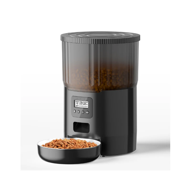 Pet Products 2023 Button Model Automatic Dog Food Dispenser Smart Pet Feeder With Portion Control