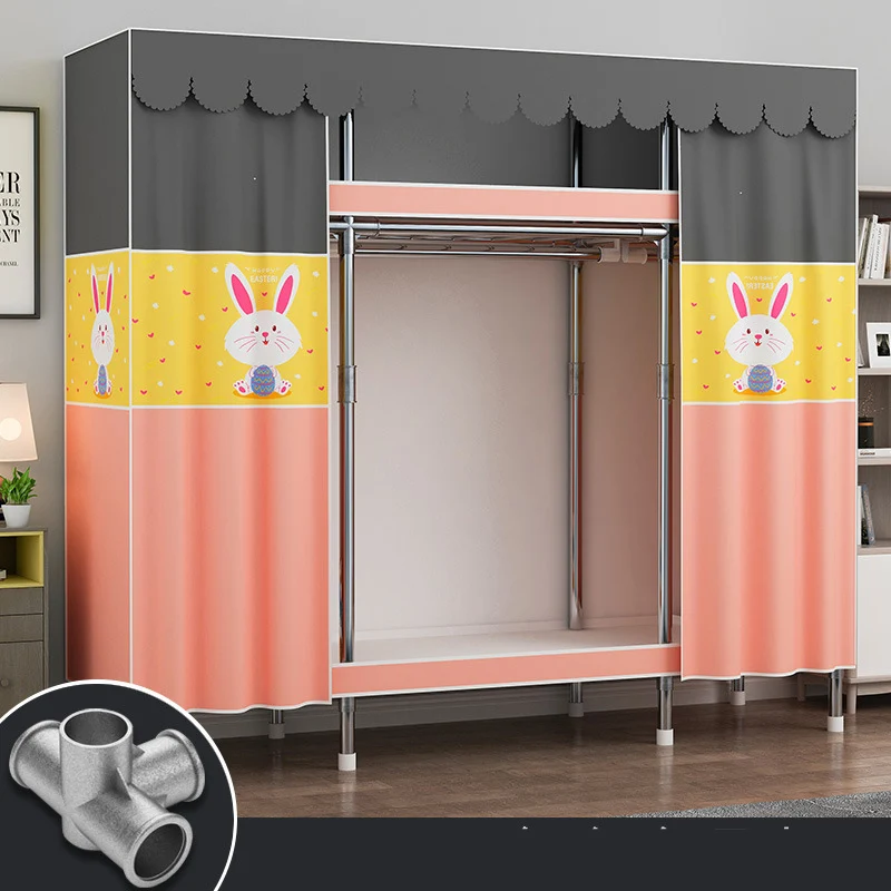 Home Furniture Simple Portable Wardrobe Organizer Clothes Dustproof Dorm Wardrobe